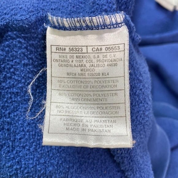 Vintage Nike There Is No Finish Line Blue Hooded Sweatshirt XL 90s - Picture 5 of 10